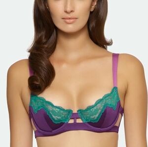 Purple unlined Bra